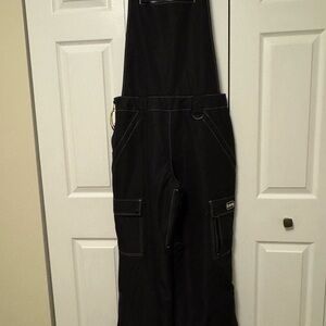 TOPMAN  SNO Large Black Overalls Snowpants